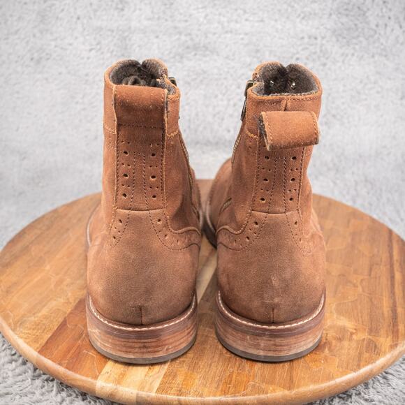 Aston Grey Brown Kongal Lace-Up Cap-Toe Boots Mens Size 13 - Picture 4 of 9